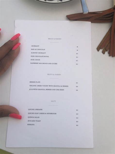 dior café miami menu price|Dior coffee shop Miami.